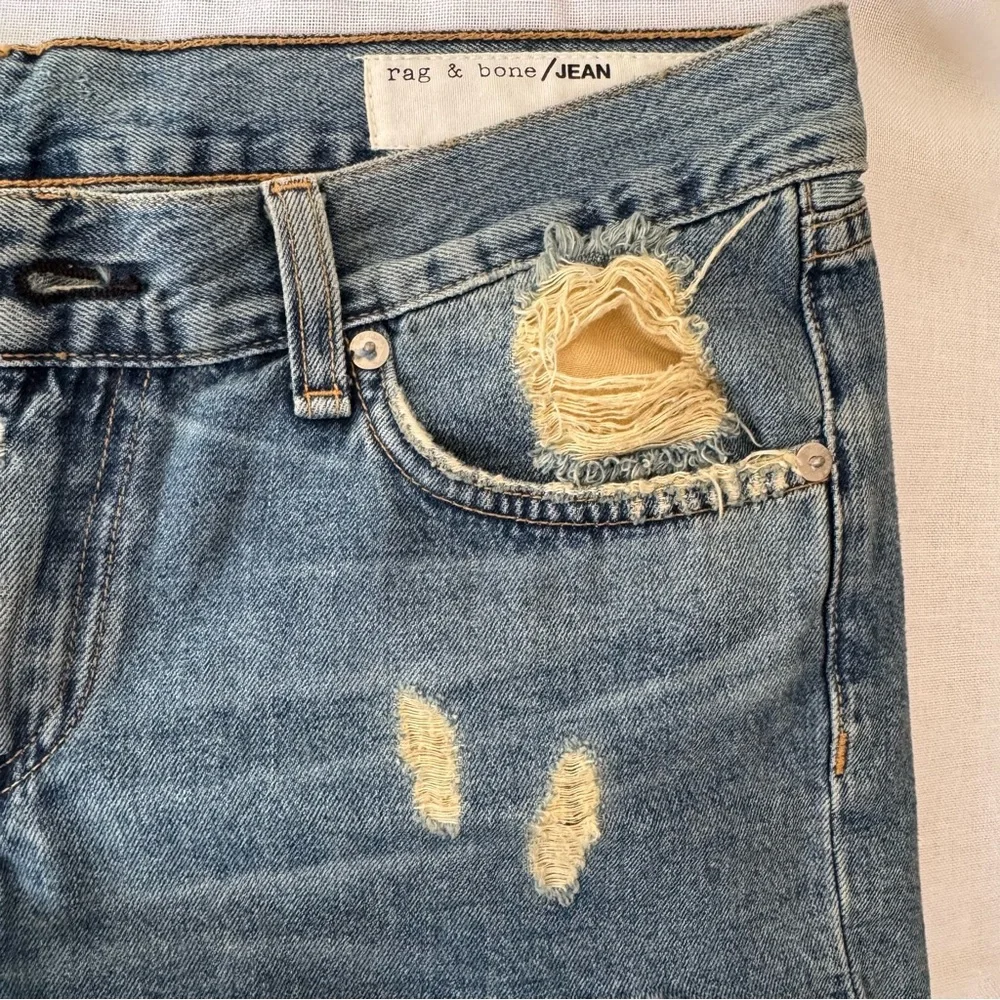 Rag & Bone Sz 26 Distressed Denim Blue Shorts 0024 - Picture 11 of 14